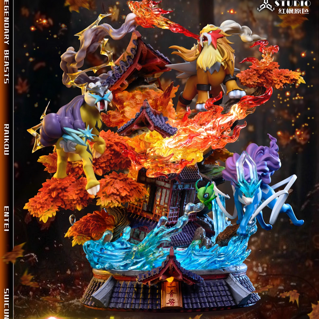 [Warehouse in Stock] 666 Studio - Statue - Pokémon Legendary Pokémon Entei & Raikou & Suicune