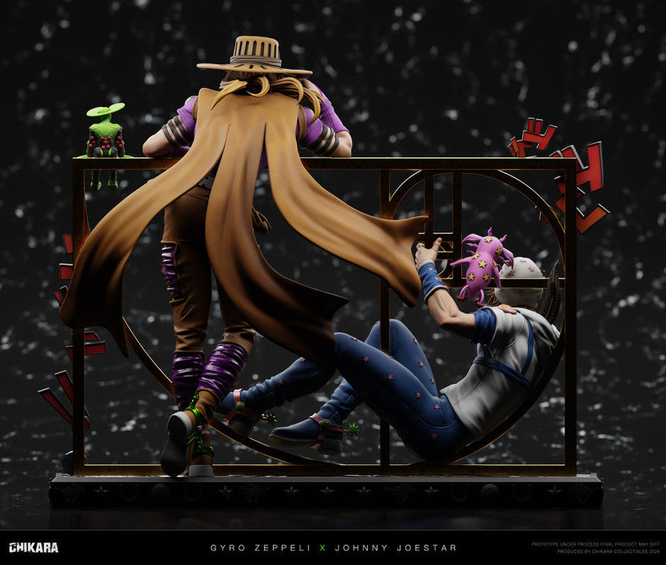 [Pre-Order Closed] CHIKARA Studio  - Statue - JOJO's Bizarre Adventure - SBR Johnny Joestar & Gyro Zeppeli