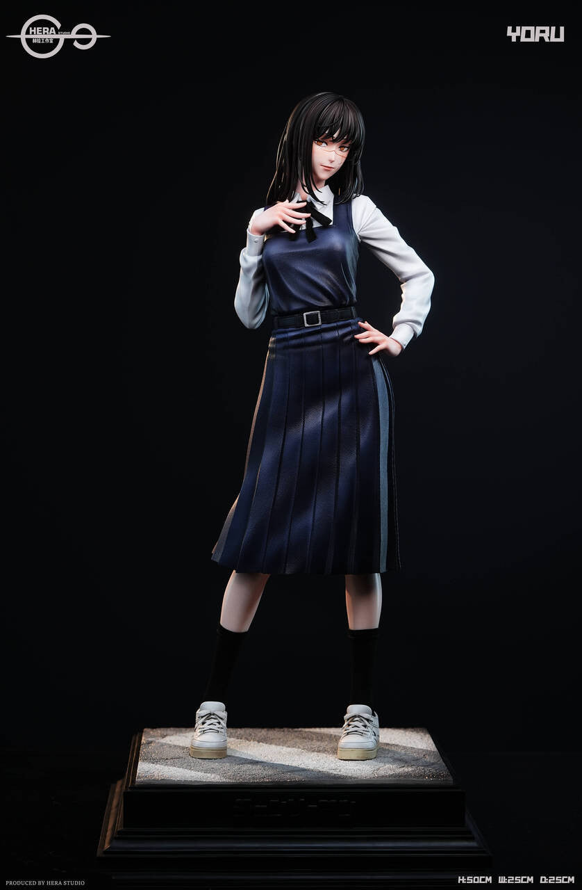 [Warehouse in Stock] HeRa Studio - Statue - Chainsaw Man Mitaka + Yoru + extra two heads