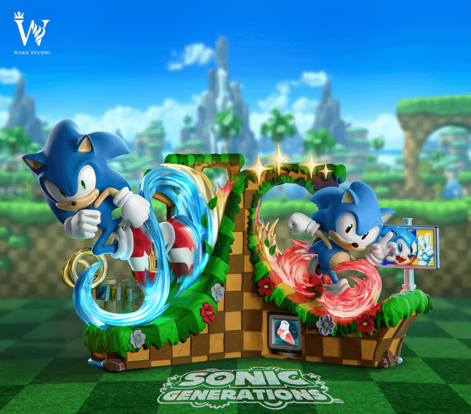 [Warehouse in Stock] Wake Studio - Statue - Super Sonic - Speed Sonic