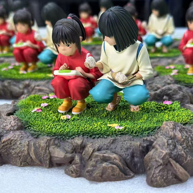 [Warehouse in Stock] Shen Yin Studio - Statue - Spirited Away - Meet the series Spirited Away Healing Magic Rice Balls ogino chihiro & Nigihayami Kohakunushi