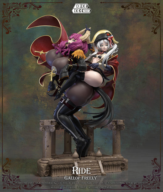 [Pre-Order Closed] Demon Core Studio - Statue - Frieren: Beyond Journey's End - Frieren & Aura cosplaying Napoleon Crossing the Alps