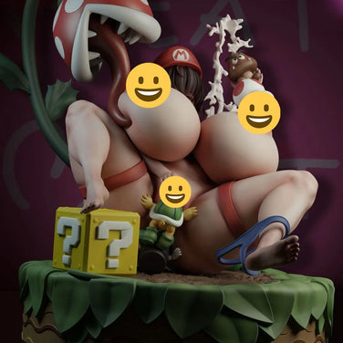 [Warehouse in Stock] Meat Studio - Statue - Super Mario Mario Lady's Daily Life Tongue sticking version