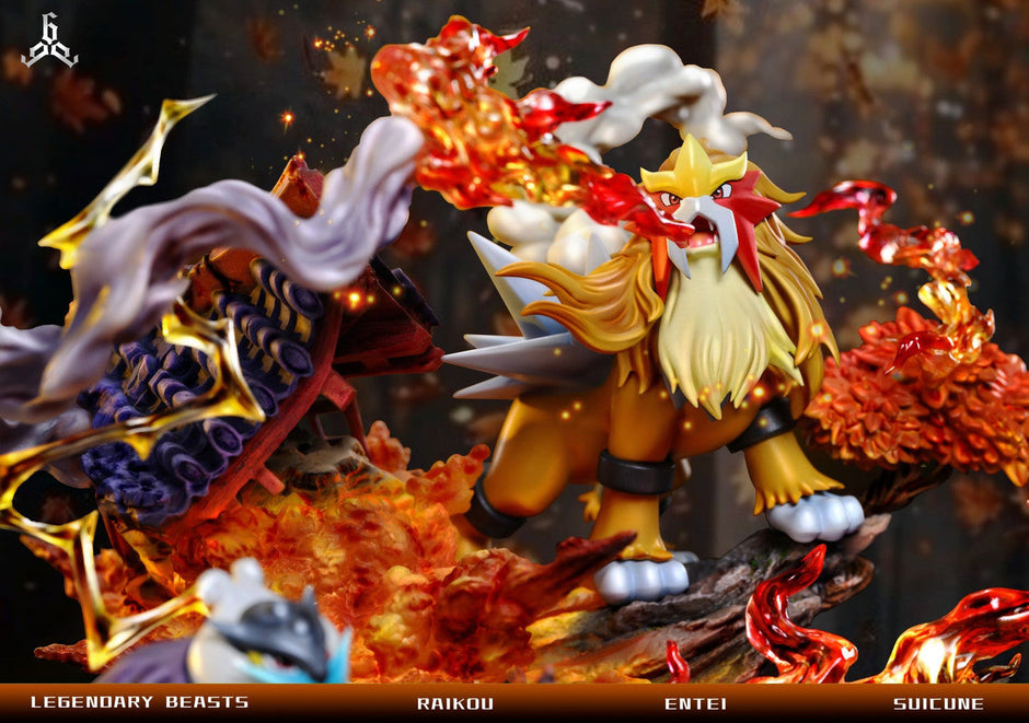 [Warehouse in Stock] 666 Studio - Statue - Pokémon Legendary Pokémon Entei & Raikou & Suicune