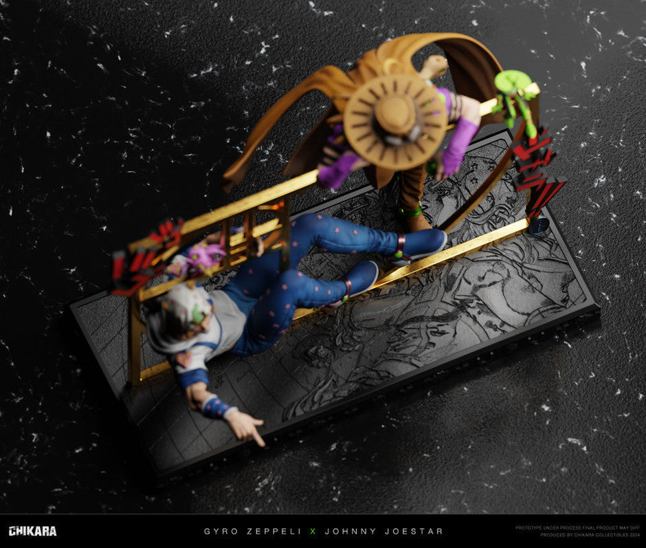 [Pre-Order Closed] CHIKARA Studio  - Statue - JOJO's Bizarre Adventure - SBR Johnny Joestar & Gyro Zeppeli