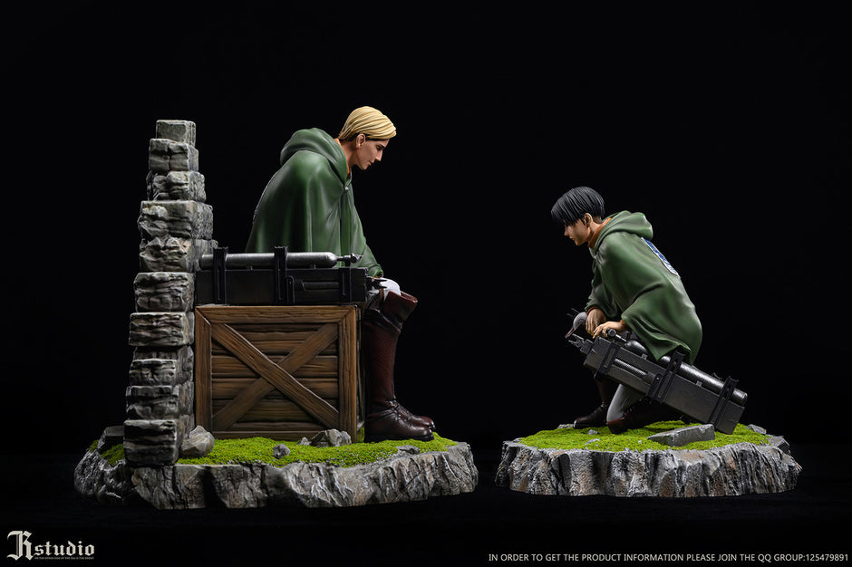 [Warehouse in Stock] JR Studio - Statue - Attack on Titan - Levi & Erwin A Ver.
