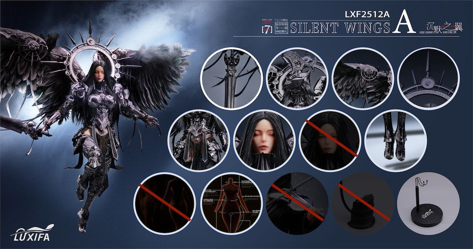 [Pre-Order Closed] LUXIFA Studio - Action Figure - Original - 1/6 Scale 7th Anniversary Limited Edition Silent Wings Dark Angel & Soloist LXF2512 (Licensed)