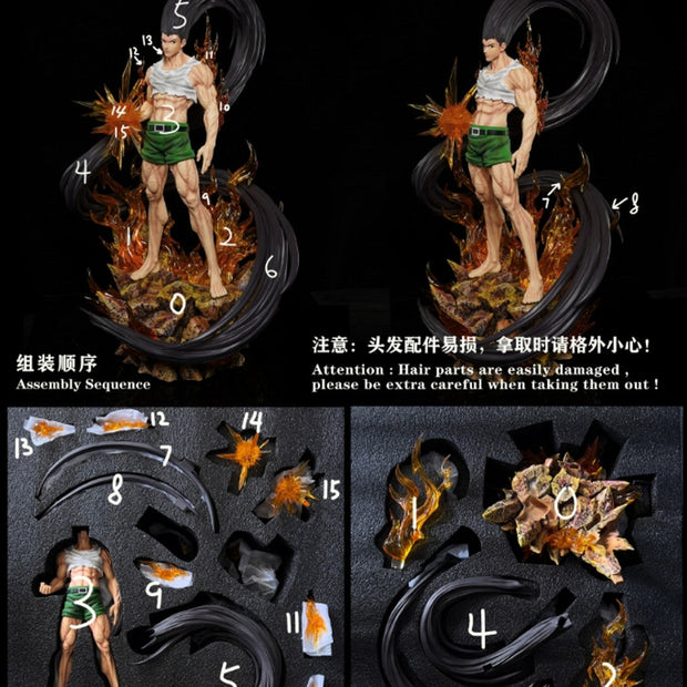 [Warehouse in Stock] HXHENG × CHENG Studio - Statue - HUNTER×HUNTER - Hunter Series #1 Black Gon Freecss
