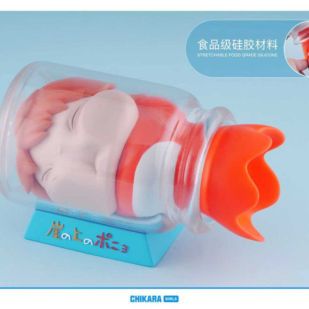 [Pre-Order] CHIKARA Studio  - Statue - Ponyo on the Cliff - Ghibli Desktop Collection 1/1 Ponyo Replica Bottle