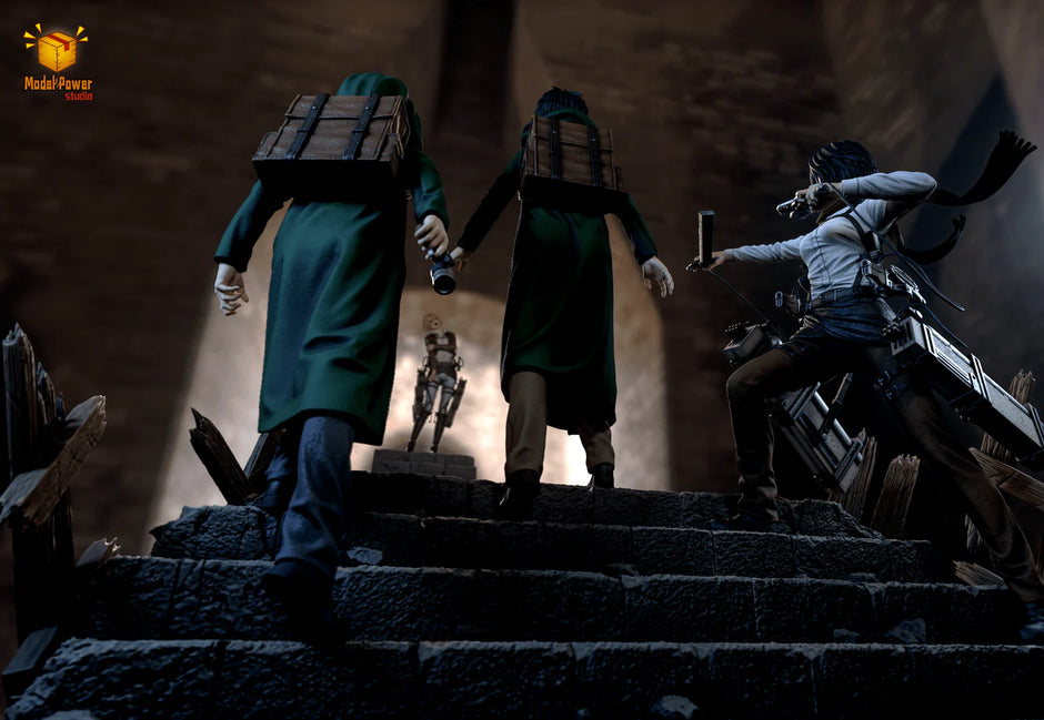 [Pre-Order Closed] Model Power Studio - Statue - Attack on Titan - The Basement Trio Mikasa & Armin & Eren