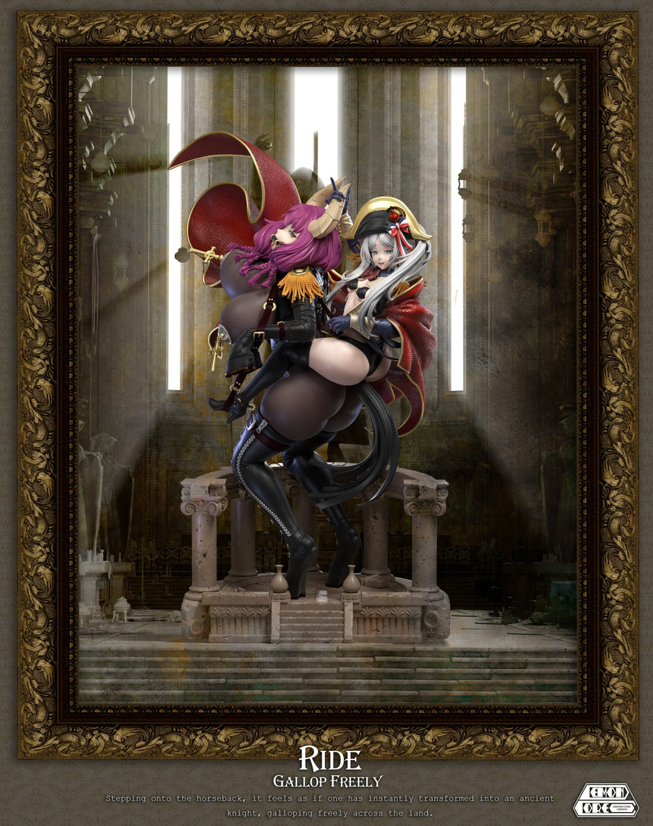 [Pre-Order Closed] Demon Core Studio - Statue - Frieren: Beyond Journey's End - Frieren & Aura cosplaying Napoleon Crossing the Alps