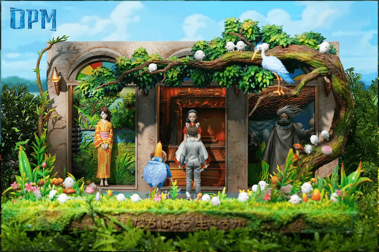 [Pre-Order Closed] OPM Studio - Statue - The Boy and the Heron - Hayao Miyazaki Desktop Series 008 Mahito Maki & Natsuko & Himi & Great Uncle
