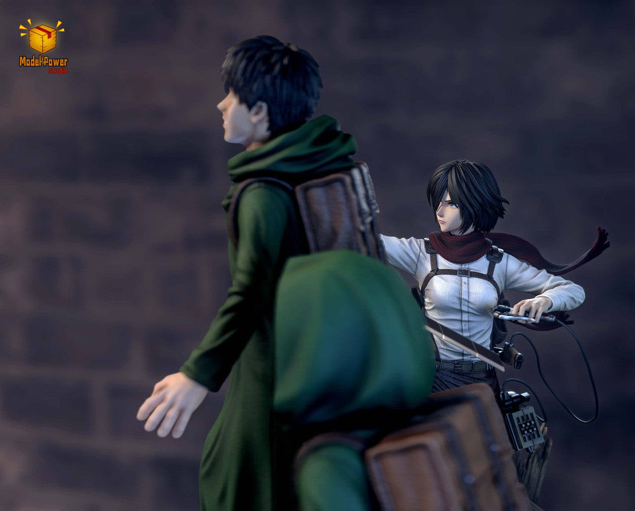 [Pre-Order Closed] Model Power Studio - Statue - Attack on Titan - The Basement Trio Mikasa & Armin & Eren