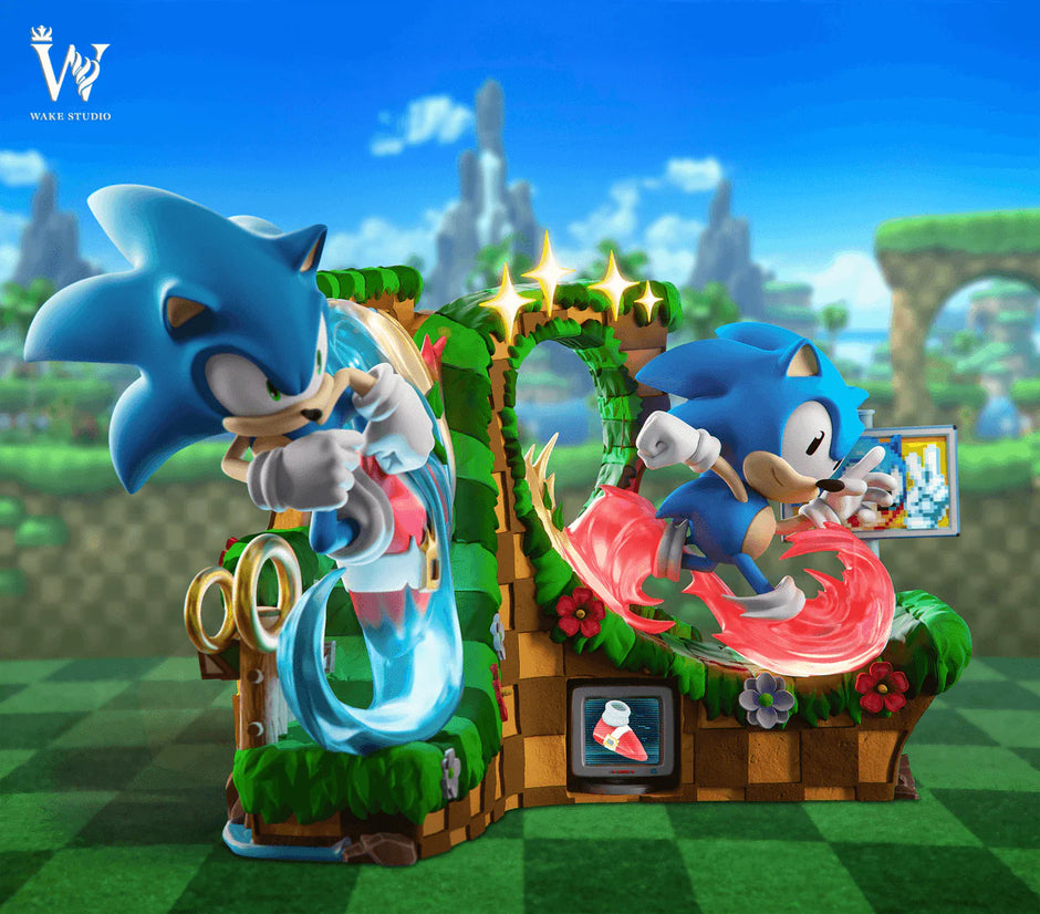 [Warehouse in Stock] Wake Studio - Statue - Super Sonic - Speed Sonic