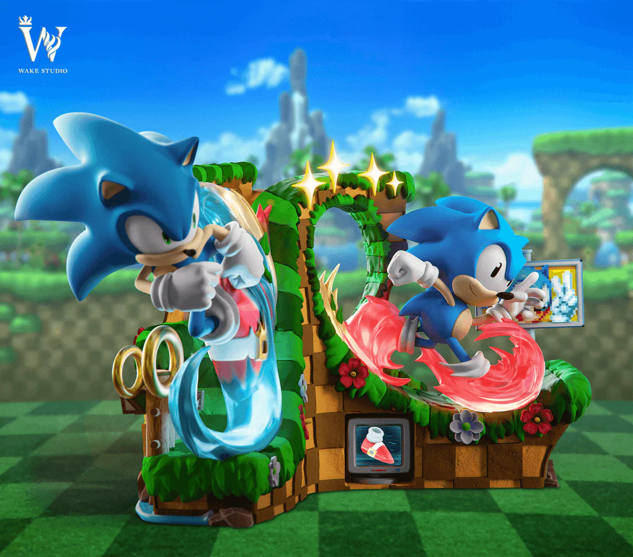[Warehouse in Stock] Wake Studio - Statue - Super Sonic - Speed Sonic