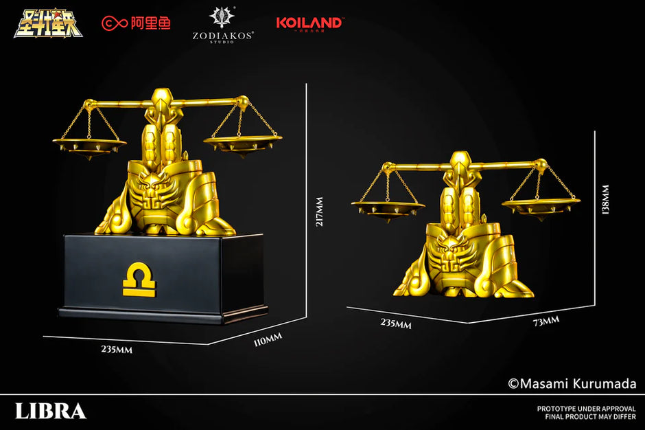 [Warehouse in Stock] Zodiakos Studio - Statue - Saint Seiya - Gold Saint Libra cloth (Licensed)