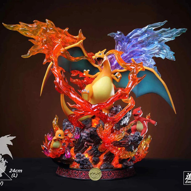 [Warehouse in Stock] King Finger Studio - Statue - Pokémon - Charizard Evolution Set