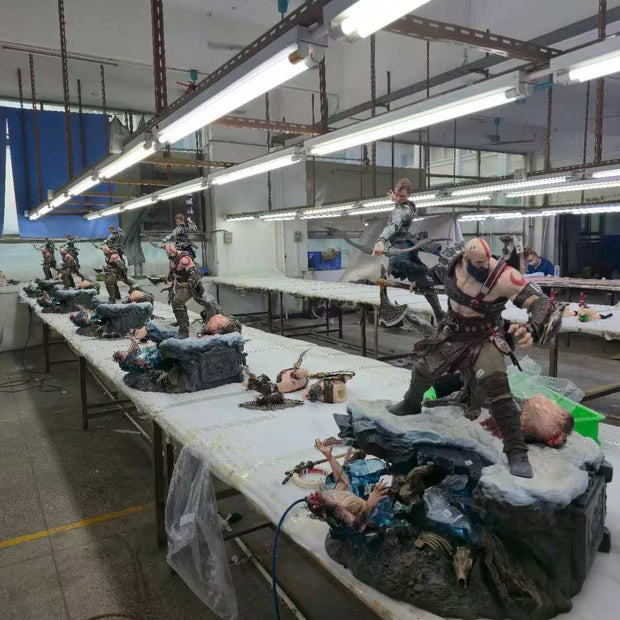 [Warehouse in Stock] Sword X Wing Studio & ACY Studio - Statue - God of War - Kratos & Atreus