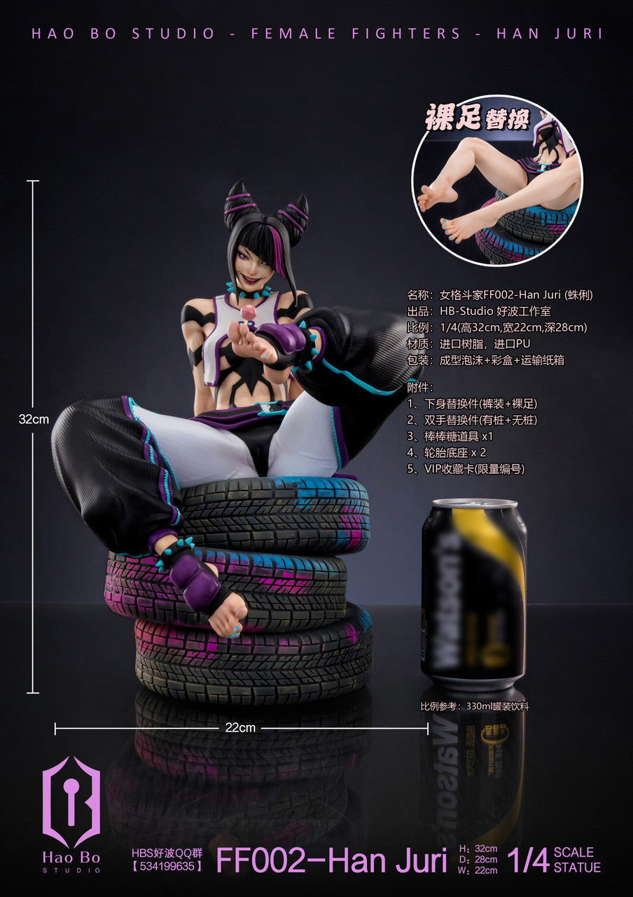 [Warehouse in Stock] HAO BO Studio - Statue - 1/4 Statue Female Fighter FF002 Juri 2.0