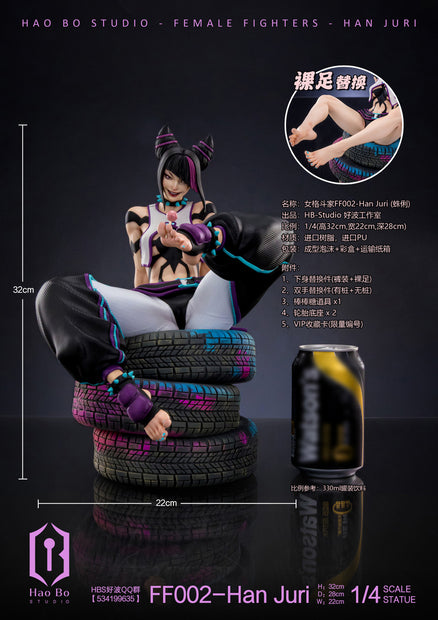 [Warehouse in Stock] HAO BO Studio - Statue - 1/4 Statue Female Fighter FF002 Juri 2.0