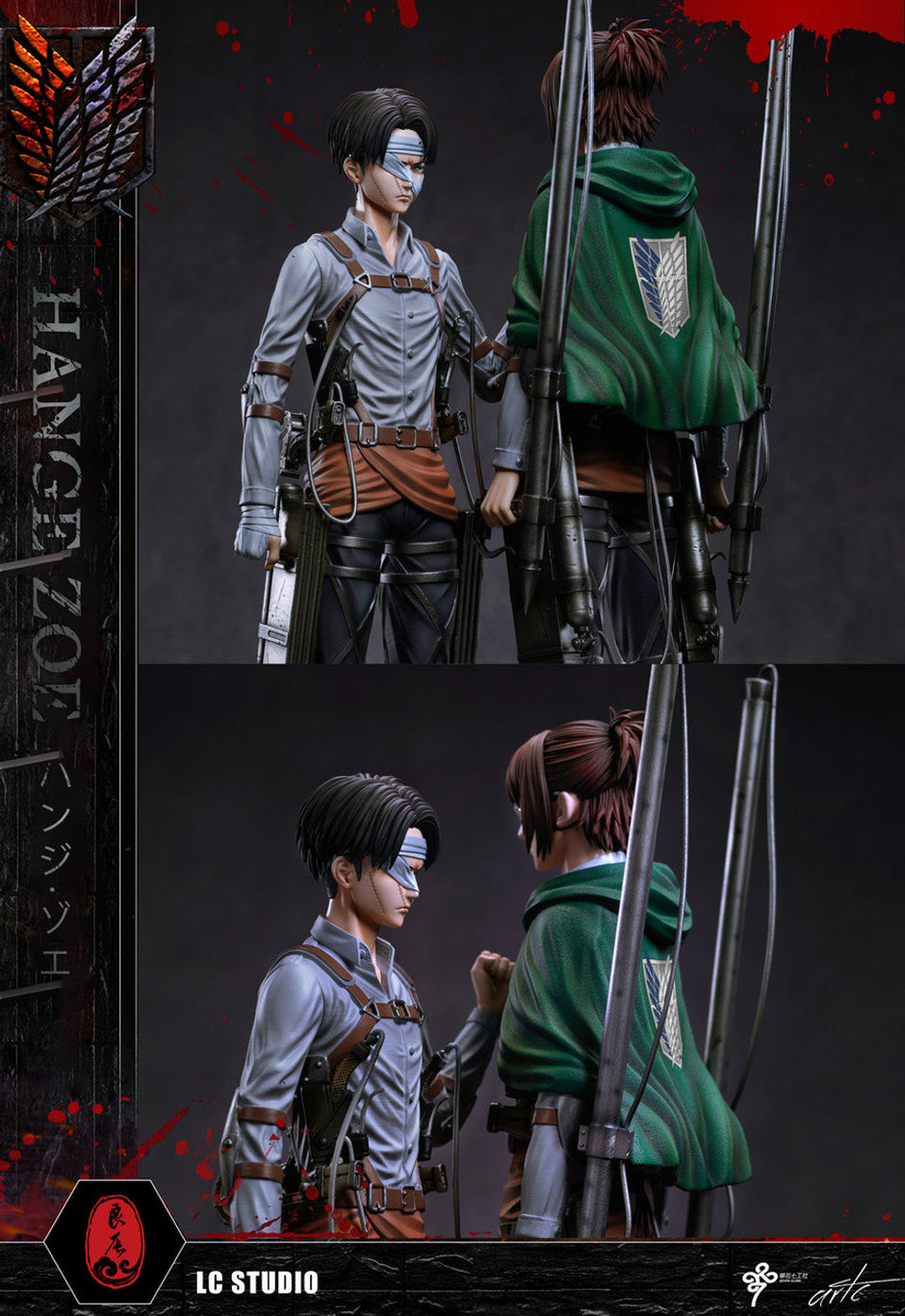 [Warehouse in Stock] LC Studio - Statue - Attack On Titan - Levi & Hange Zoe