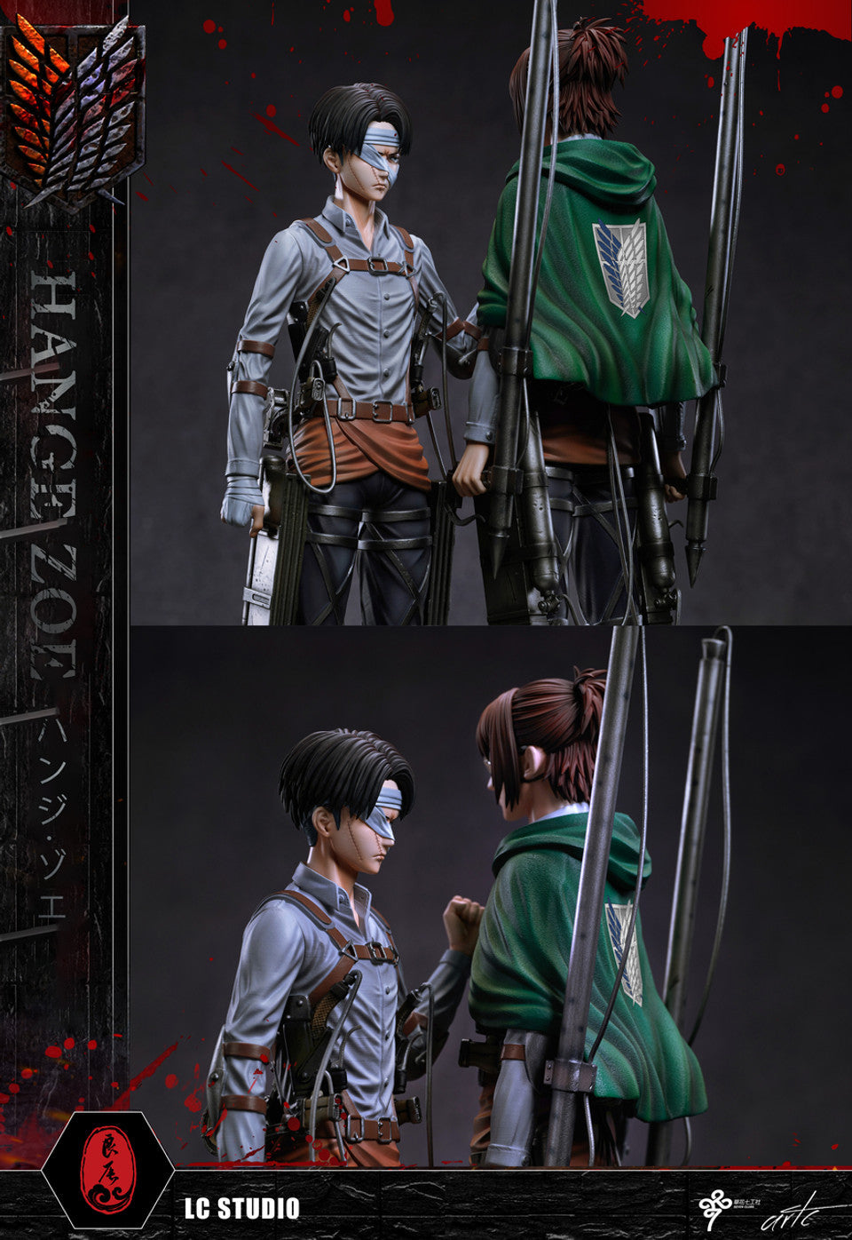 [Warehouse in Stock] LC Studio - Statue - Attack On Titan - Levi & Hange Zoe