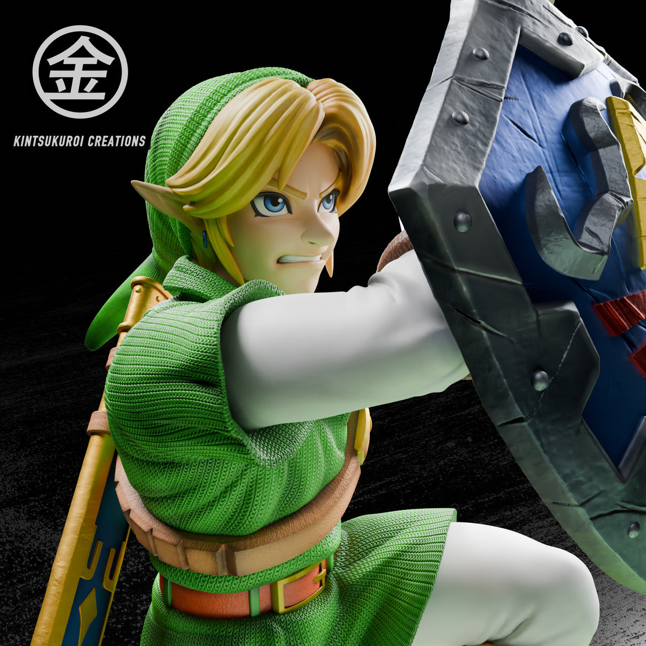 [Warehouse in Stock] Kintsukuroi Creations Studio - Statue - The Legend of Zelda - Link VS Ganondorf with LED