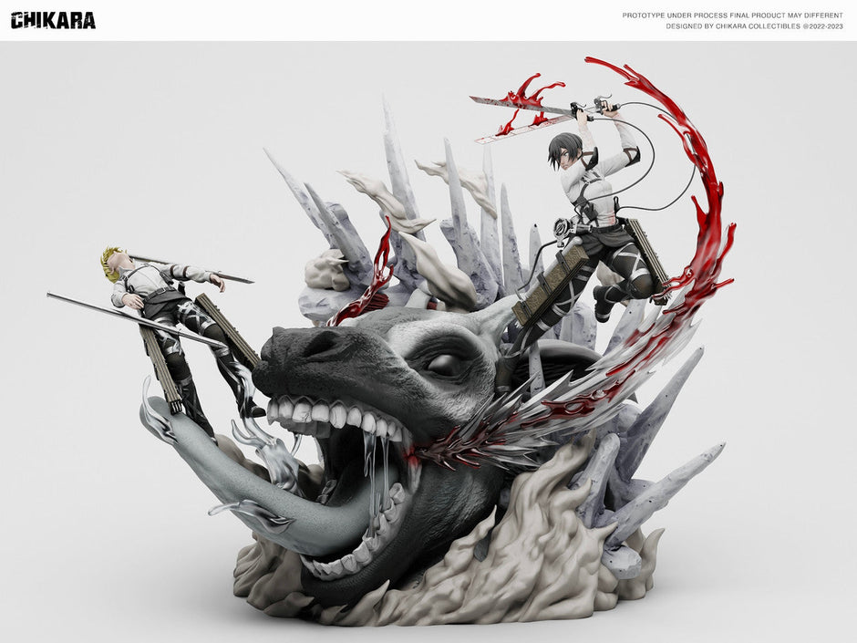 [Warehouse in Stock] CHIKARA Studio  - Statue - Attack on Titan - The Final Battle Mikasa Ackerman & Armin Arlert