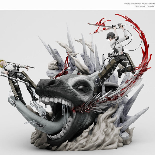 [Warehouse in Stock] CHIKARA Studio  - Statue - Attack on Titan - The Final Battle Mikasa Ackerman & Armin Arlert
