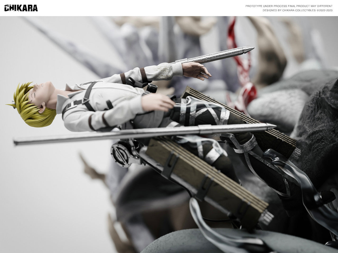 [Warehouse in Stock] CHIKARA Studio  - Statue - Attack on Titan - The Final Battle Mikasa Ackerman & Armin Arlert