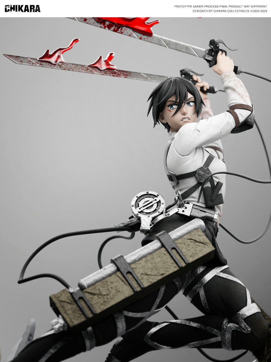 [Warehouse in Stock] CHIKARA Studio  - Statue - Attack on Titan - The Final Battle Mikasa Ackerman & Armin Arlert