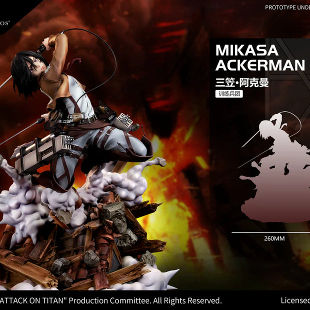 [Warehouse in Stock] Zodiakos Studio - Statue - Attack on Titan - Mikasa Ackerman (Licensed)