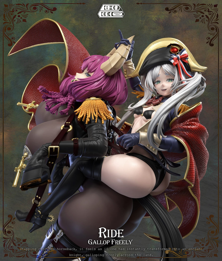 [Pre-Order Closed] Demon Core Studio - Statue - Frieren: Beyond Journey's End - Frieren & Aura cosplaying Napoleon Crossing the Alps