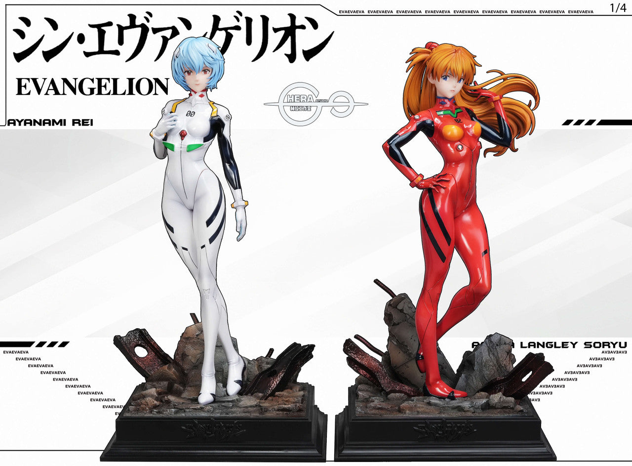 [Warehouse in stock] HeRa Studio - Statue - Neon Genesis Evangelion - Asuka ＆ Ayanami Rei
