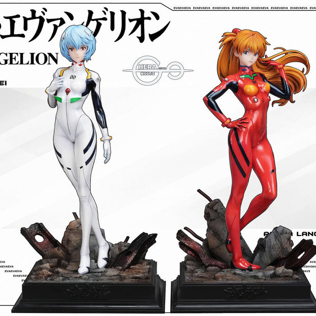 [Warehouse in stock] HeRa Studio - Statue - Neon Genesis Evangelion - Asuka ＆ Ayanami Rei