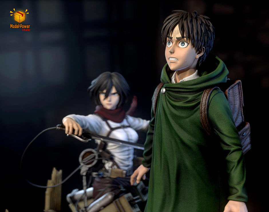 [Pre-Order Closed] Model Power Studio - Statue - Attack on Titan - The Basement Trio Mikasa & Armin & Eren