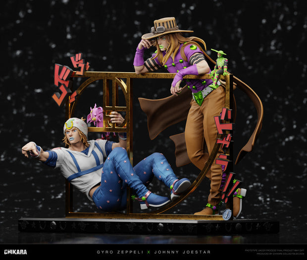 [Pre-Order Closed] CHIKARA Studio  - Statue - JOJO's Bizarre Adventure - SBR Johnny Joestar & Gyro Zeppeli