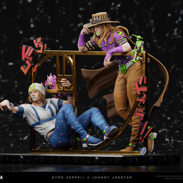 [Pre-Order Closed] CHIKARA Studio  - Statue - JOJO's Bizarre Adventure - SBR Johnny Joestar & Gyro Zeppeli