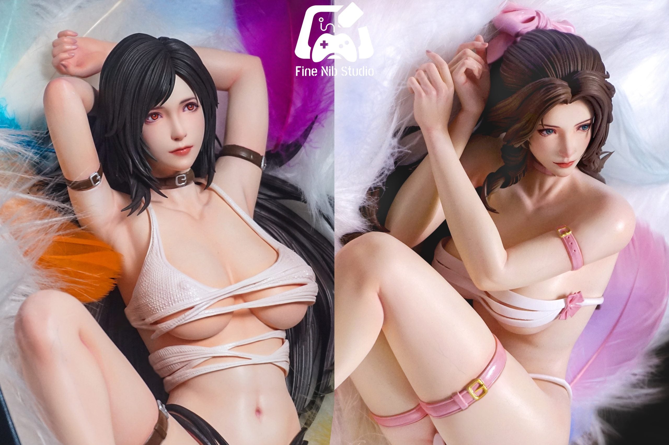 [Warehouse in Stock] Fine Nib Studio - Statue - Final Fantasy 7 - Tifa & Aerith